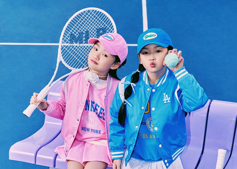 F&F ‘MLB 키즈’ 스포티브한 2024 SS 바시티 화보 공개
