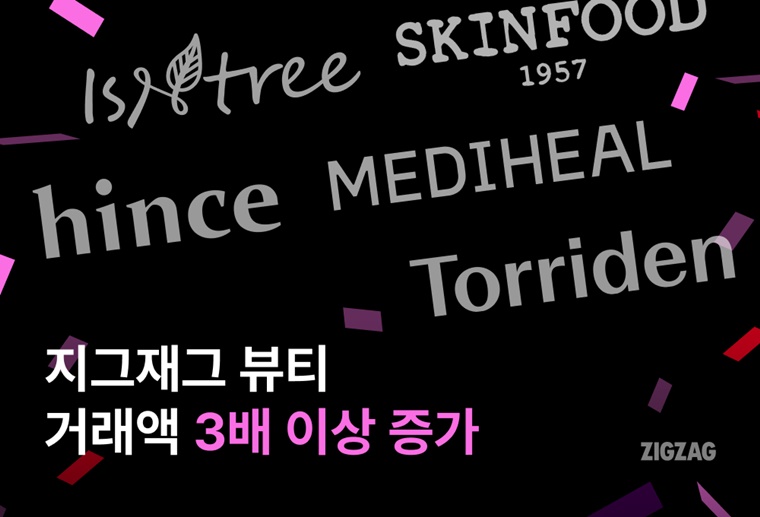 지그재그, 뷰티 거래액 3배↑…인디 브랜드와 협업 시너지