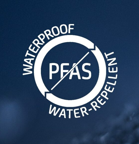 U 에코디자인 규정(ESPR) 및 PFAS 규제에 대응하는 무독성 순환형 친환경 기능성 원단 그래픽 이미지